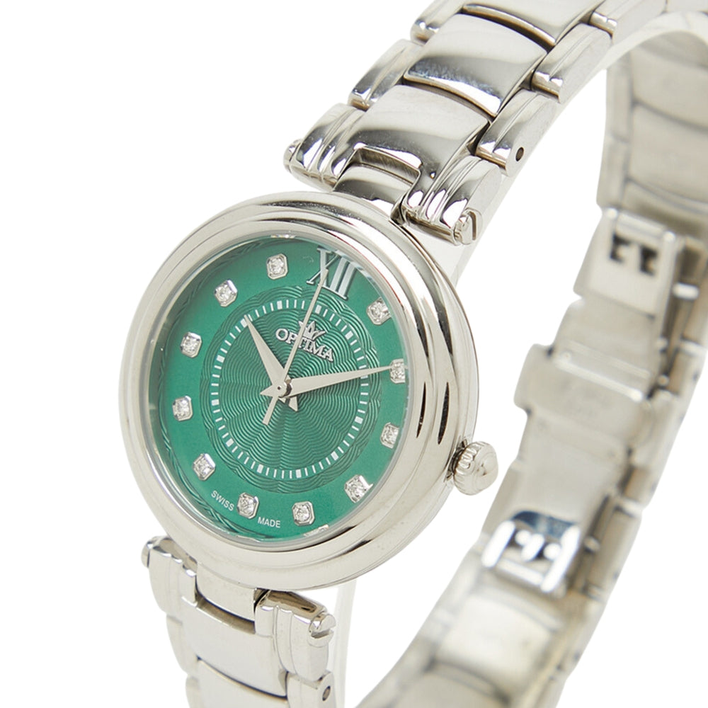 Optima Women's Swiss Quartz Watch with Green Dial - OPT-0013