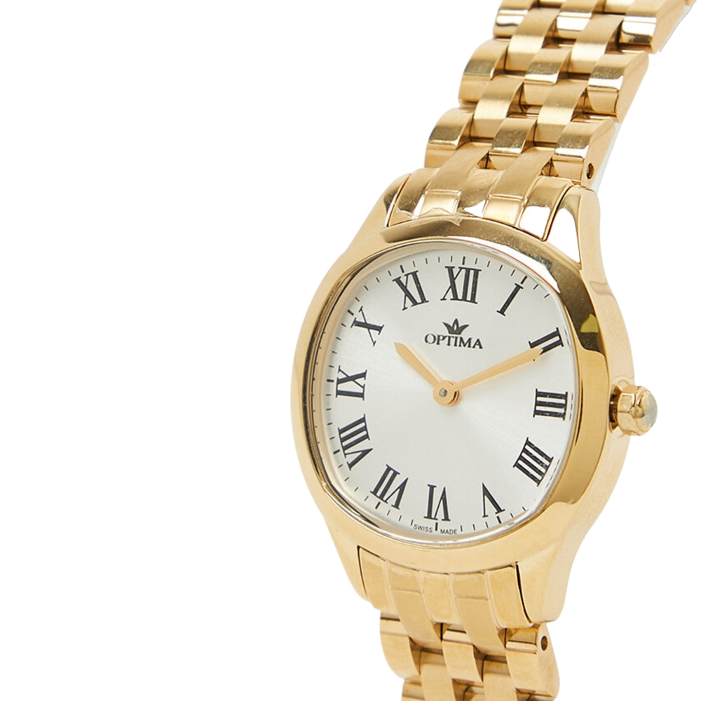 Women s watch quartz movement white dial OPT 0036