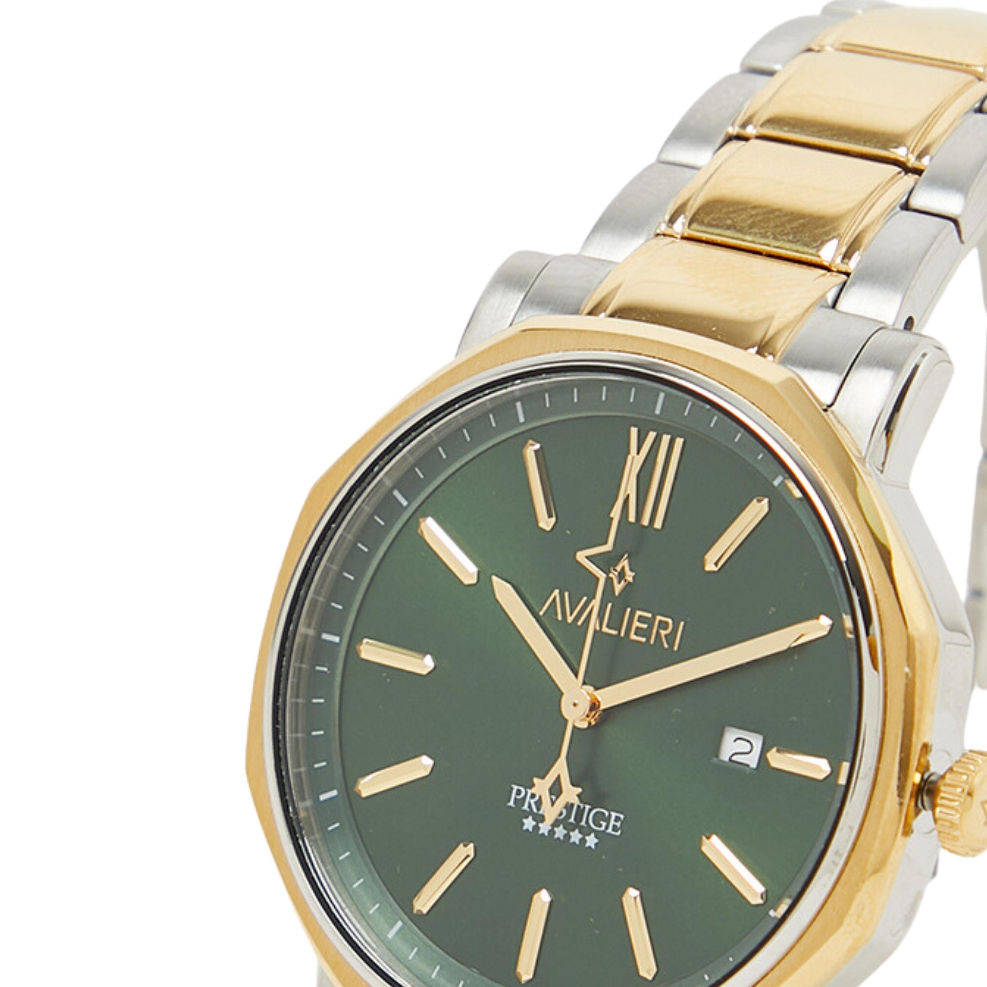 Avalieri Prestige Men's Quartz Green Dial Watch - AP-0145