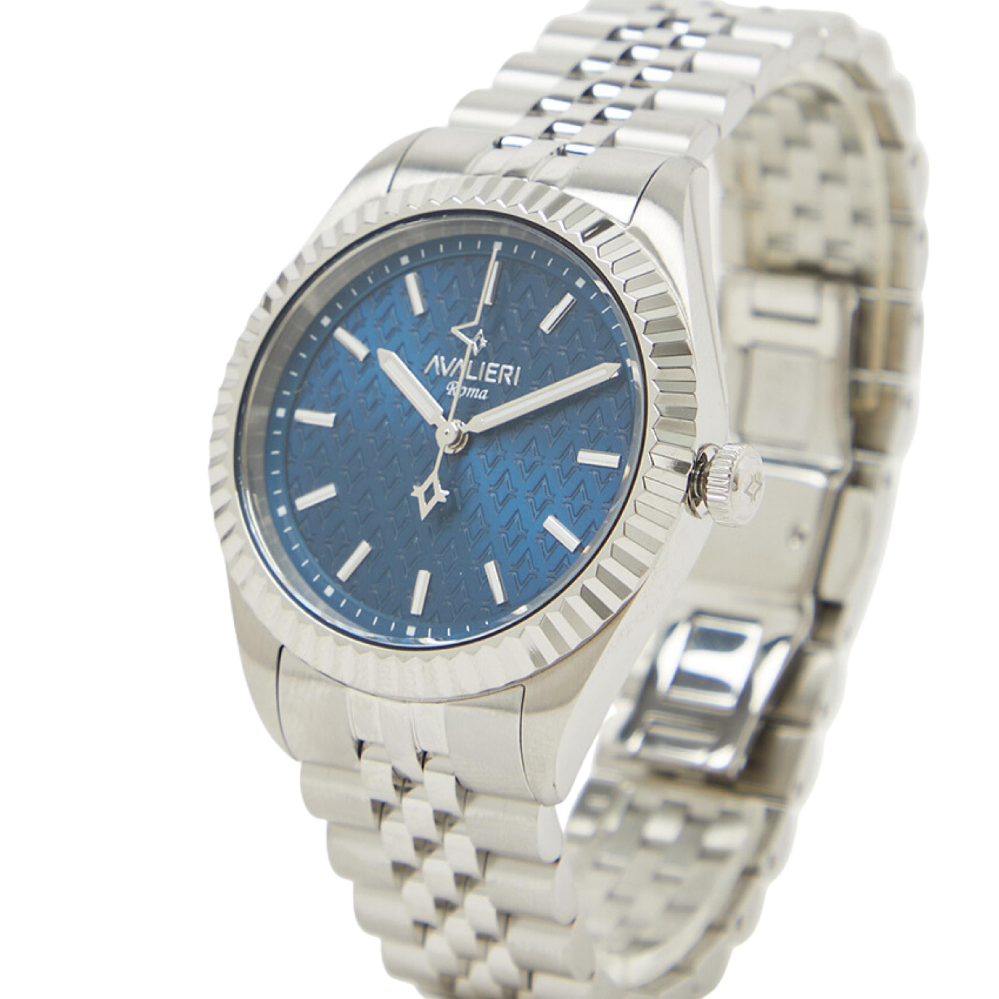 Avalieri Men's Quartz Blue Dial Watch - AV-2599B
