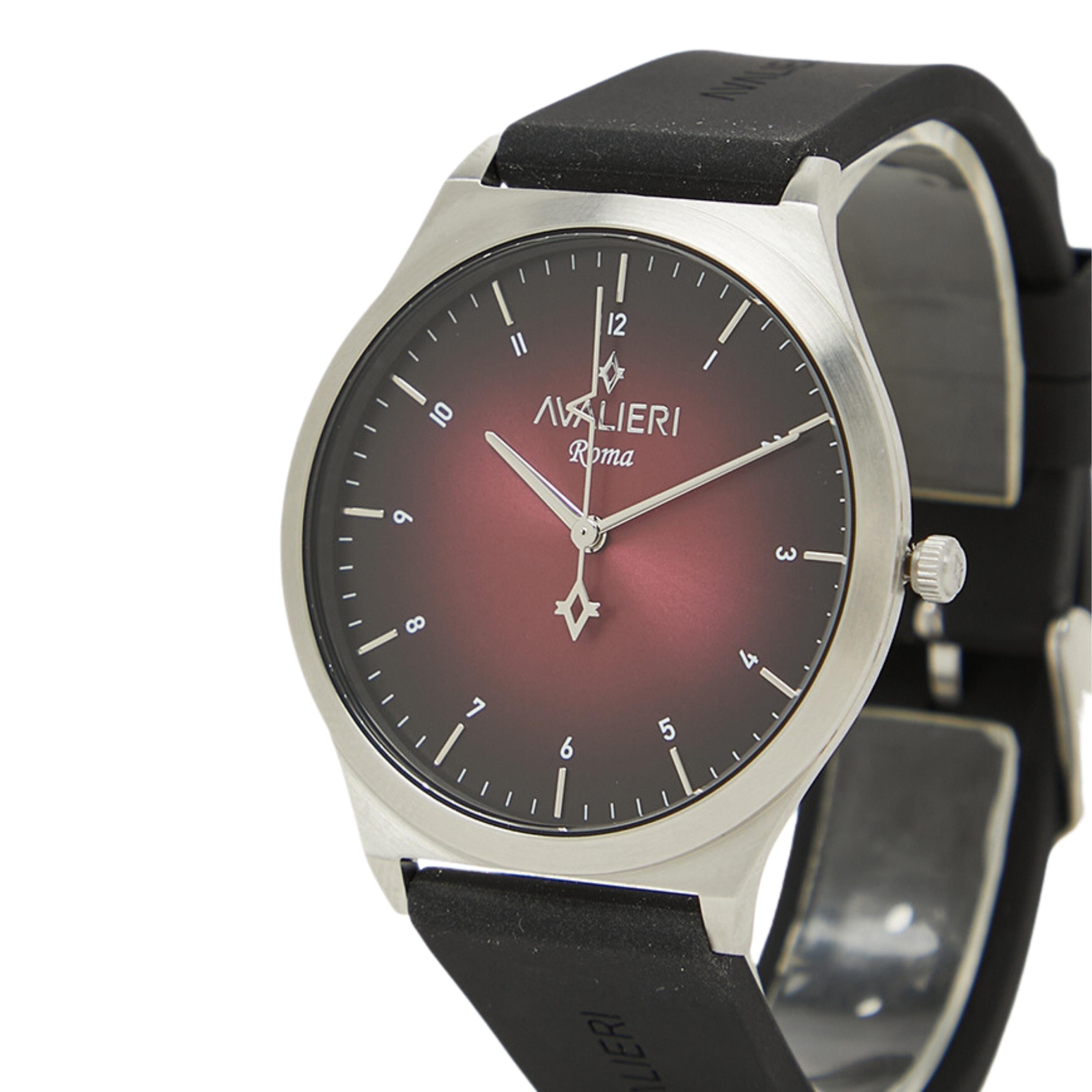 Avalieri Men's Quartz Black Dial Watch - AV-2613B