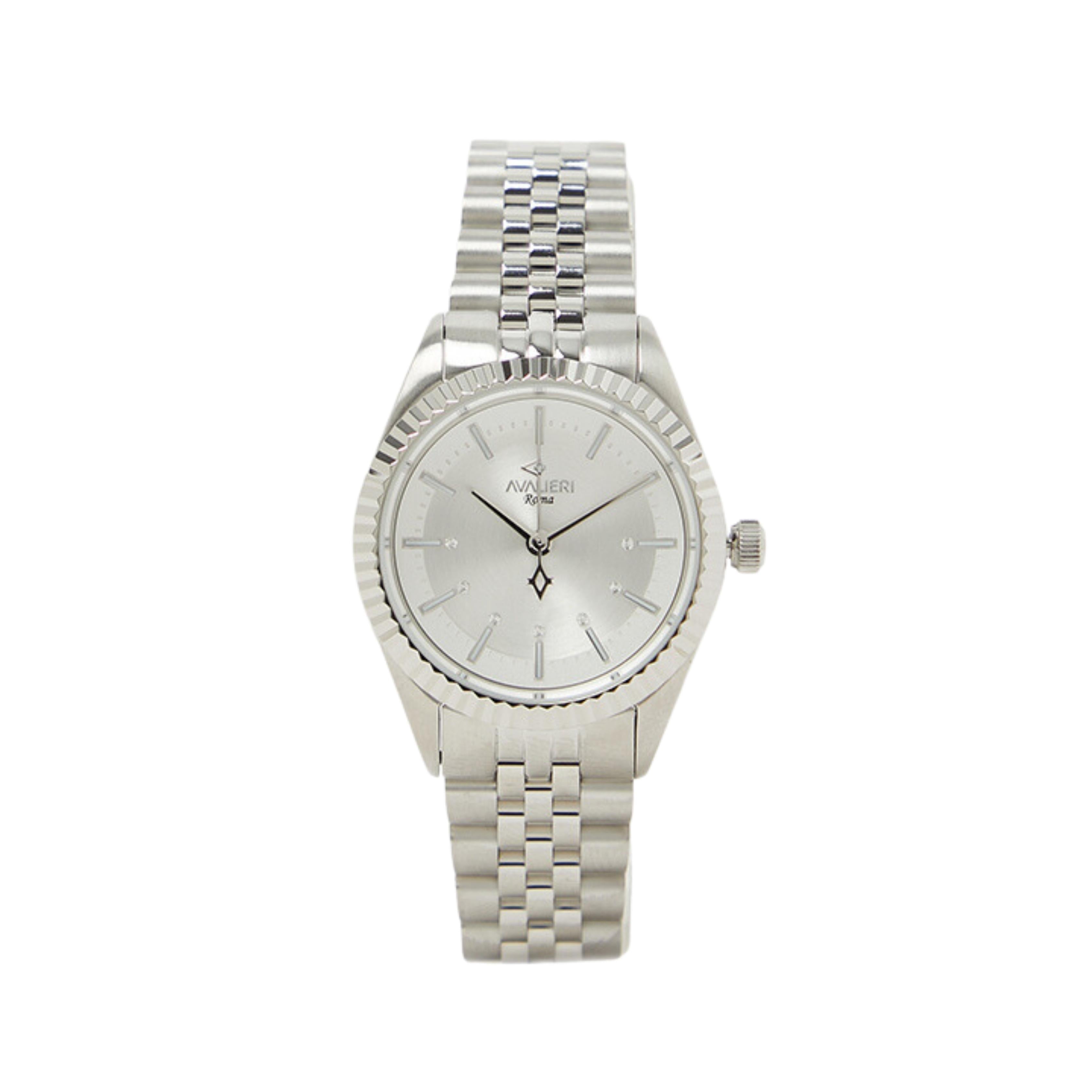Avalieri Women's Quartz Watch With Silver White Dial - AV-2603B