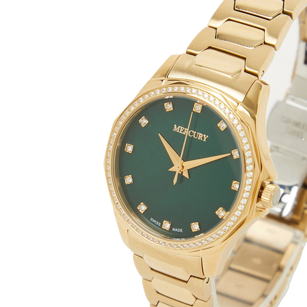 Mercury Women's Swiss Quartz Watch with Green Dial - MER-0019