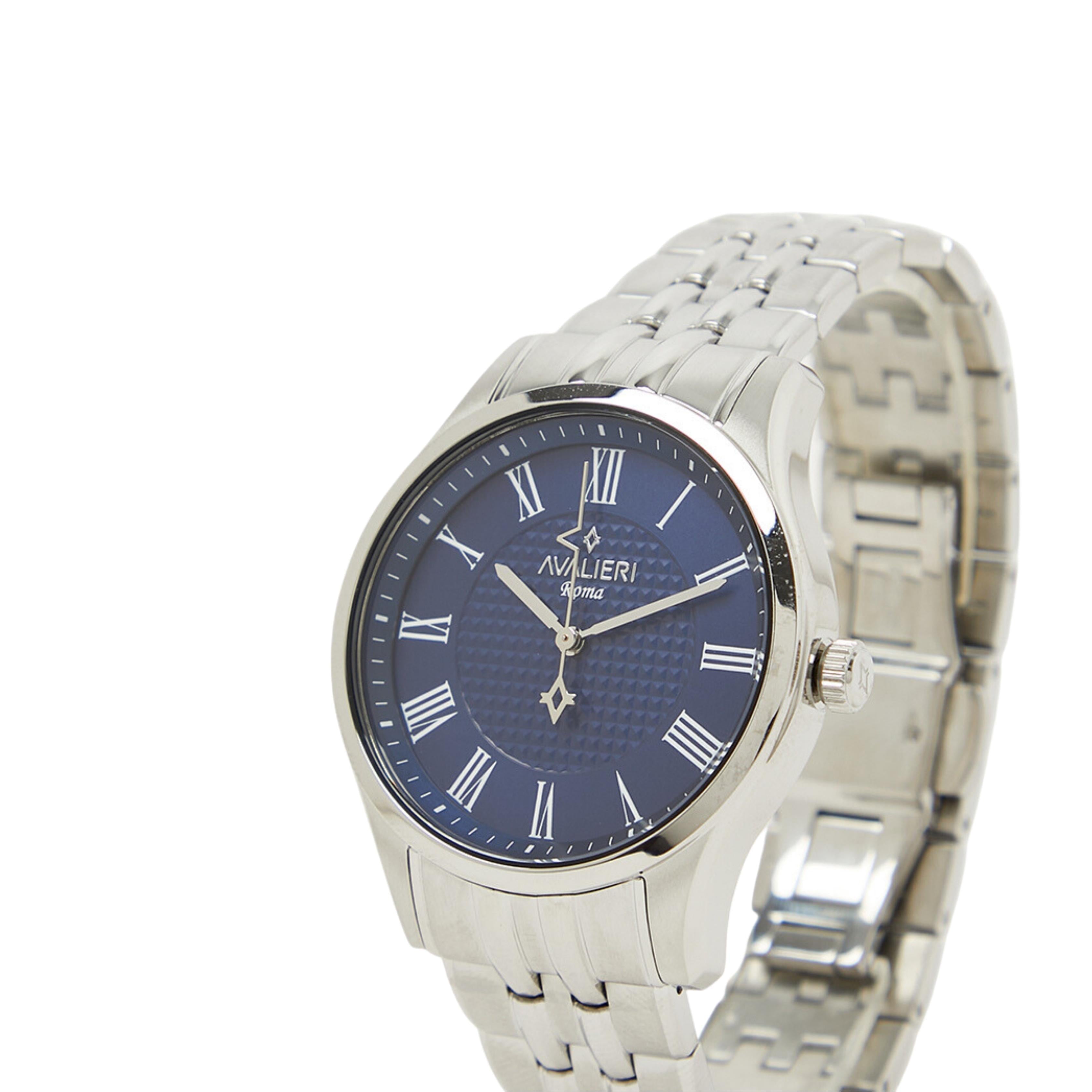 Avalieri Men's Quartz Blue Dial Watch - AV-2616B