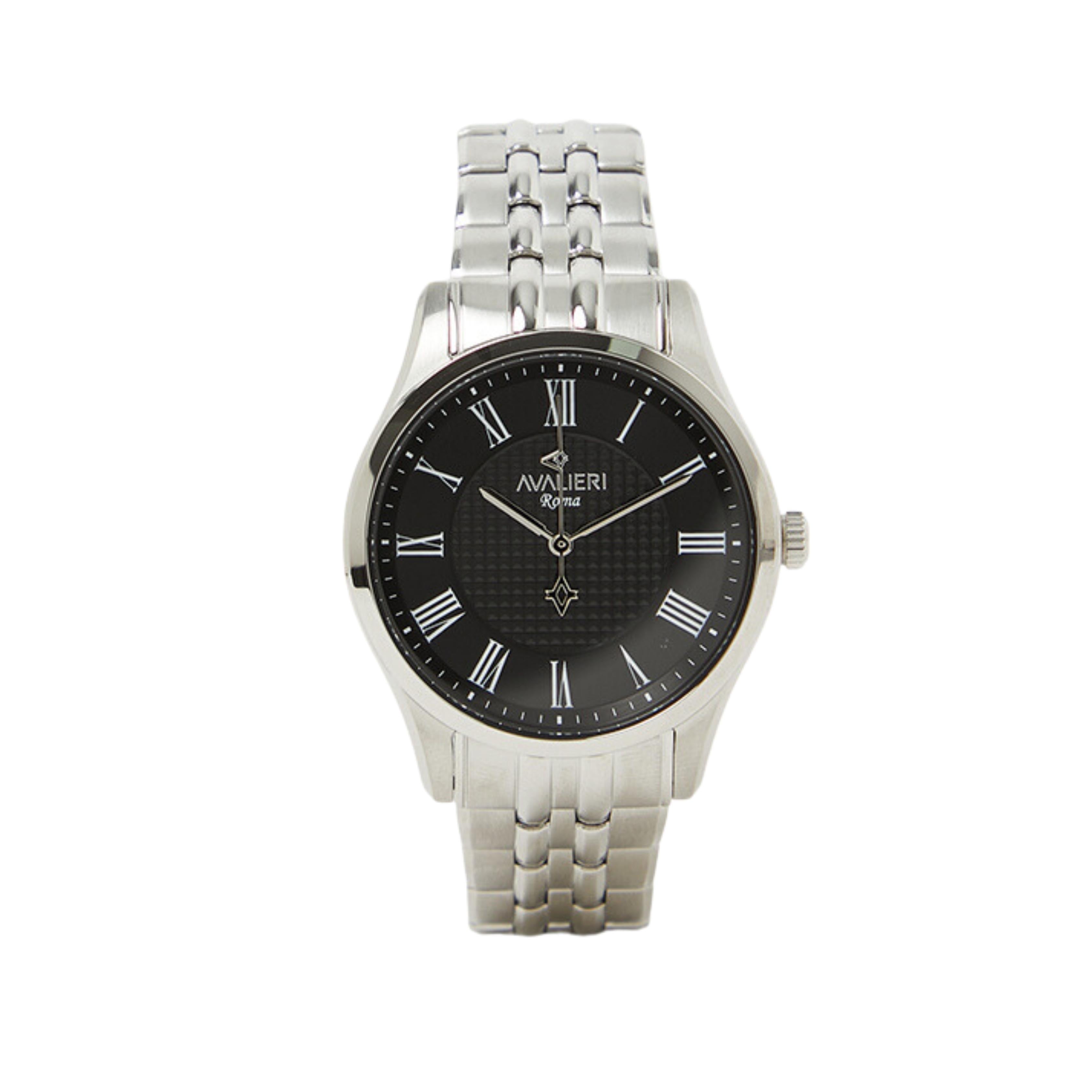 Avalieri Men's Quartz Black Dial Watch - AV-2614B