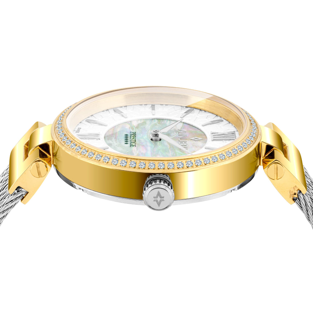 Avalieri Prestige Women's Swiss Quartz Movement White Dial Watch - AP-0042