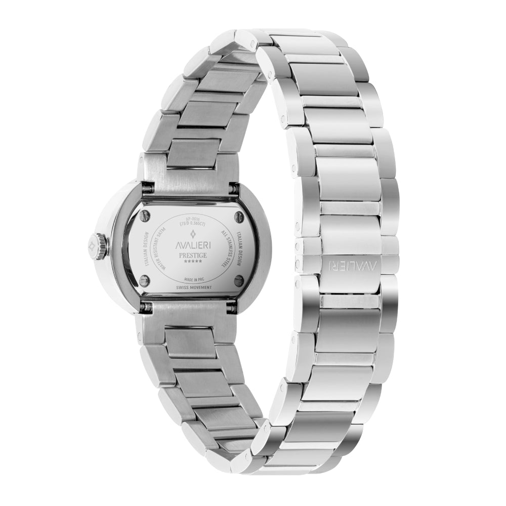 Avalieri Prestige Women's Swiss Quartz Movement White Dial Watch - AP-0016 (73/D 0.365CT )