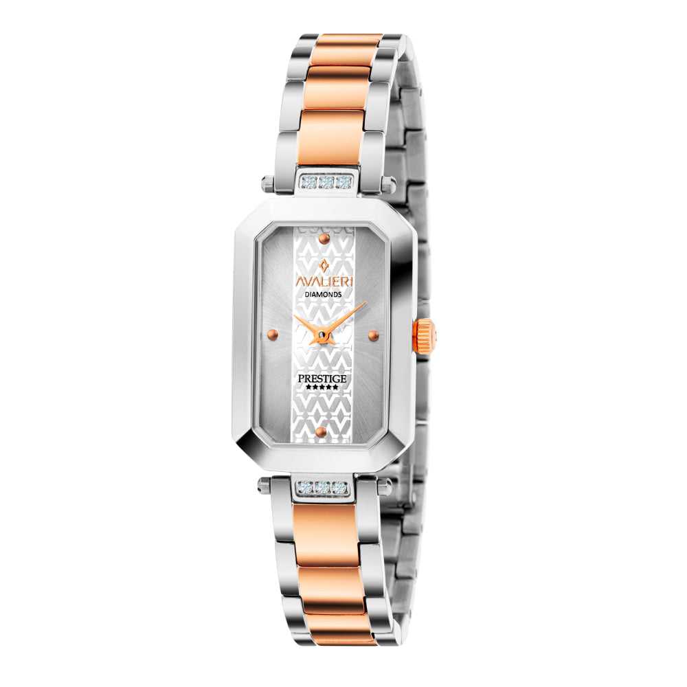 Avalieri Prestige Women's Swiss Quartz Movement Silver Dial Watch - AP-0009