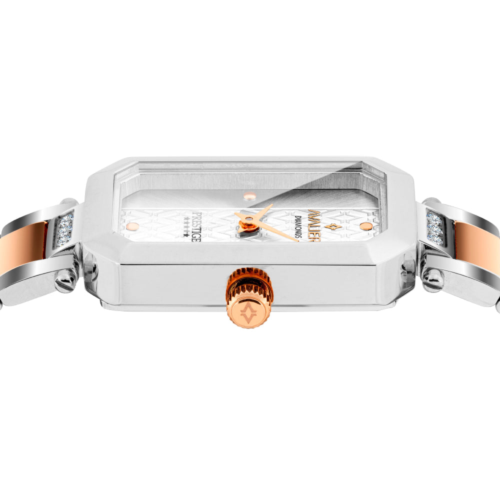 Avalieri Prestige Women's Swiss Quartz Movement Silver Dial Watch - AP-0009