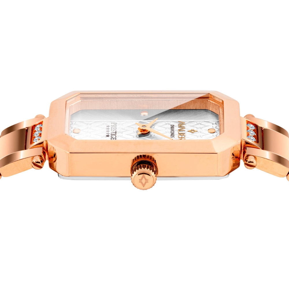 Avalieri Prestige Women's Swiss Quartz Movement Silver Dial Watch - AP-0010