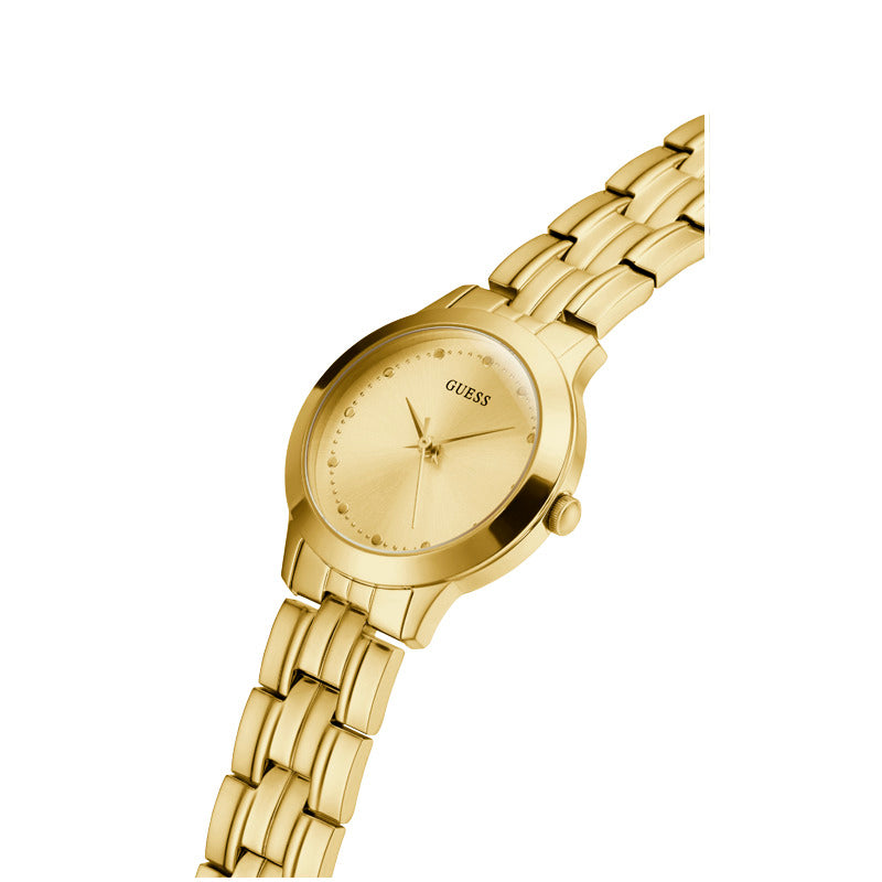 Guess Women's Quartz Watch, Gold Dial - GWC-0193