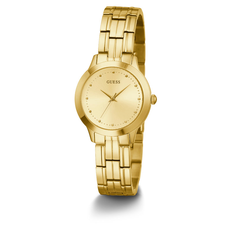 Guess Women's Quartz Watch, Gold Dial - GWC-0193