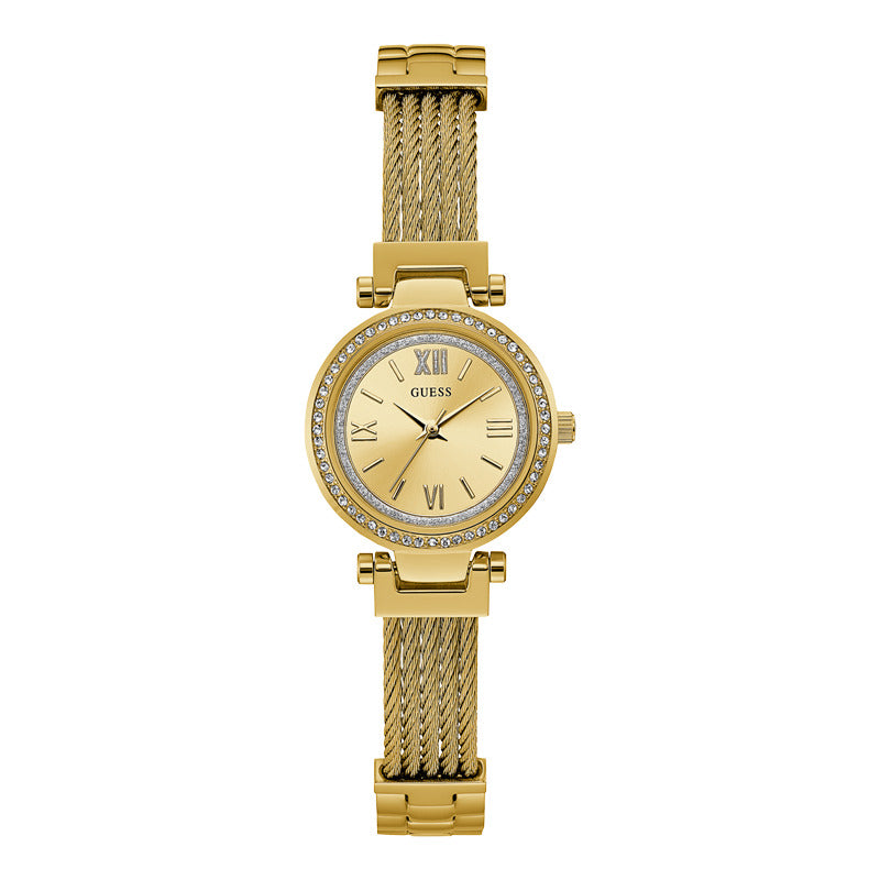 Guess Women's Quartz Watch Gold Dial - GWC-0195