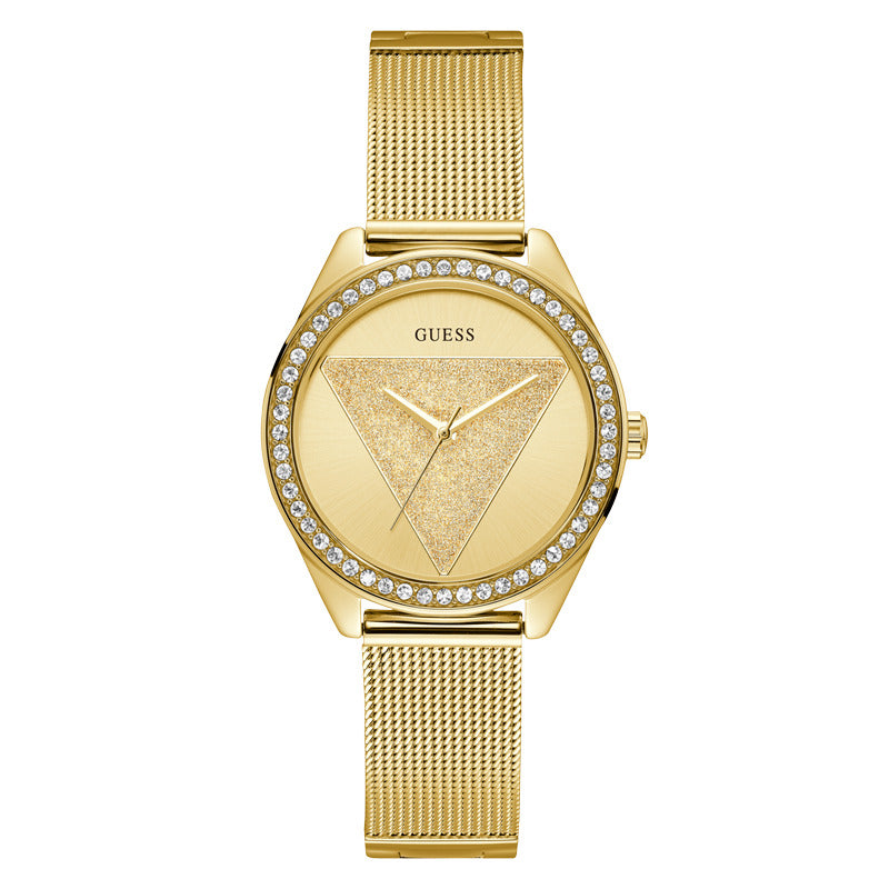Guess Women's Quartz Watch Gold Dial - GWC-0197