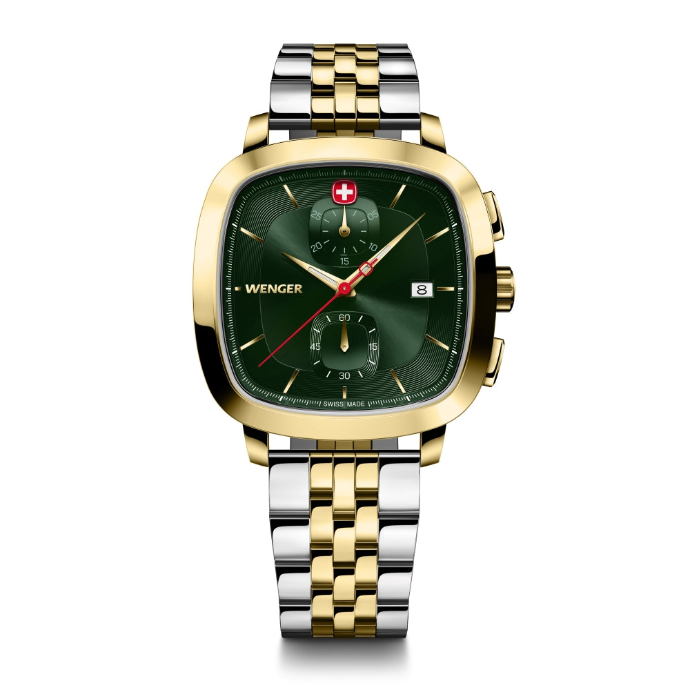 Wenger Men's Quartz Watch with Green Dial - WNG-0111