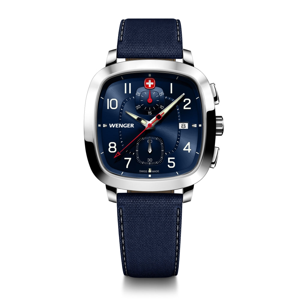 Wenger Men's Quartz Watch with Blue Dial - WNG-0114