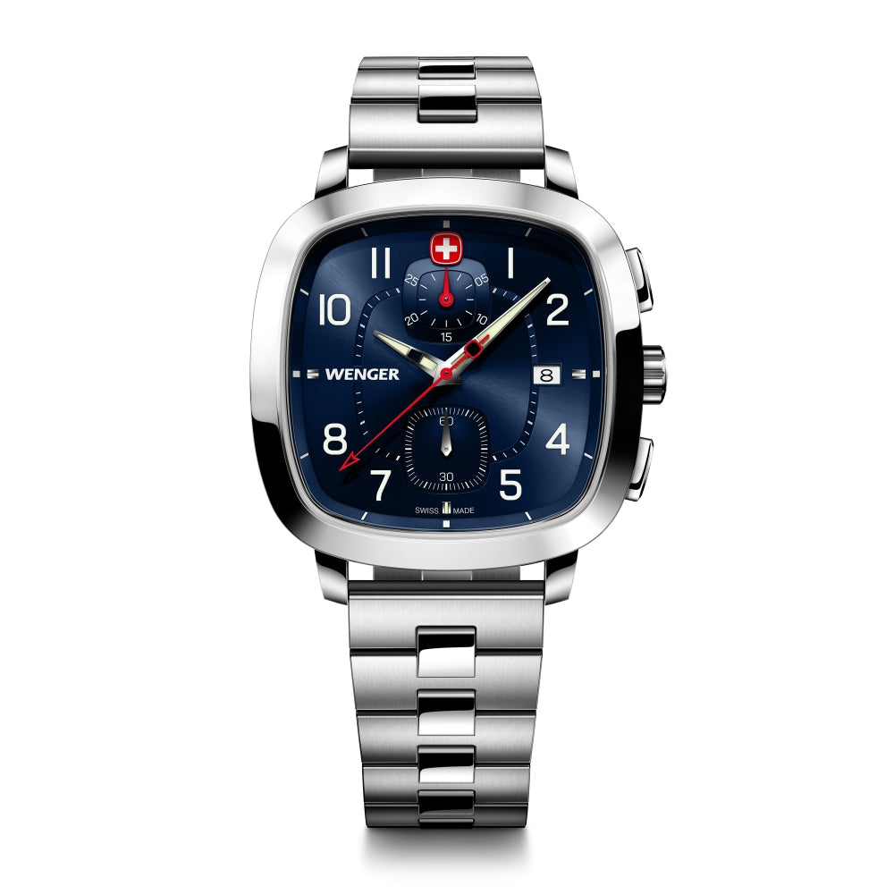 Wenger Men's Quartz Watch with Blue Dial - WNG-0115