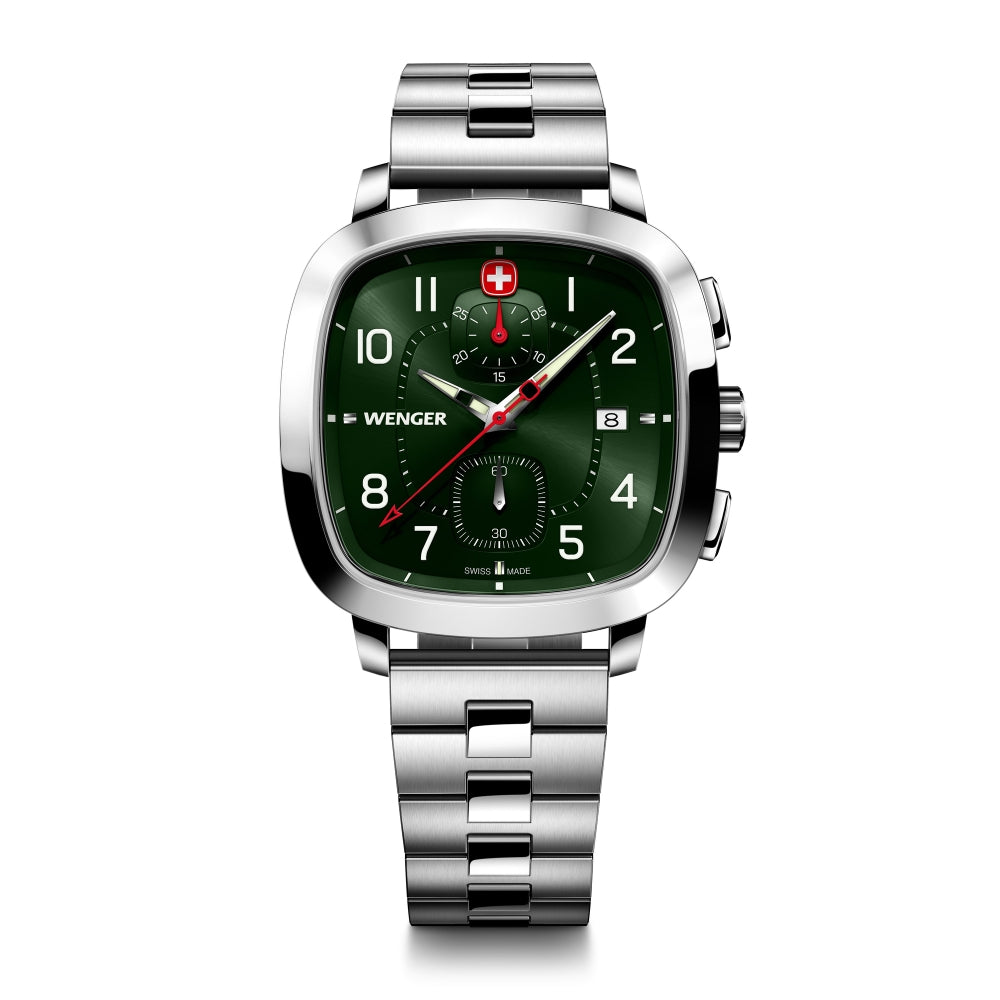 Wenger Men's Quartz Watch with Green Dial - WNG-0116