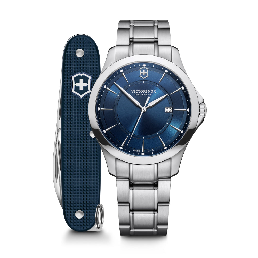 Victorinox Men's Blue Dial Quartz Watch with Swiss Multi Tool - VTX-0126+SET