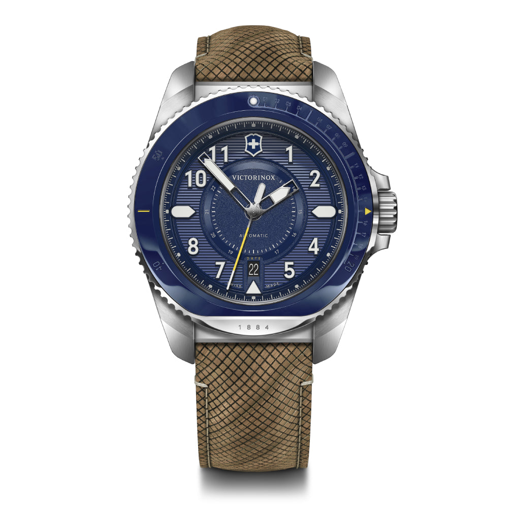 Victorinox Men's Blue Dial Automatic Watch - VTX-0139+STRAP+ACCS.WALLET
