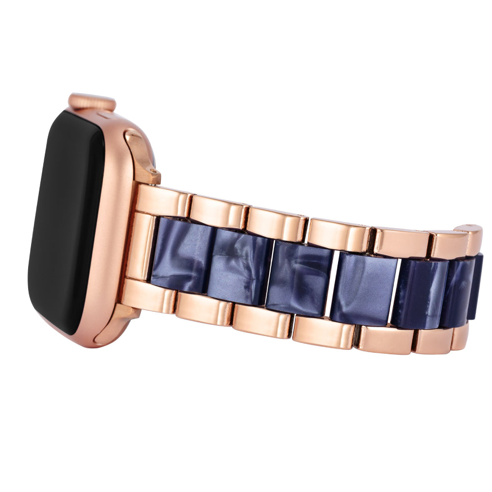 Anne Klein Women's Blue and Rose Gold Apple Watch Replacement Band - AAC-A009/AAC-A013