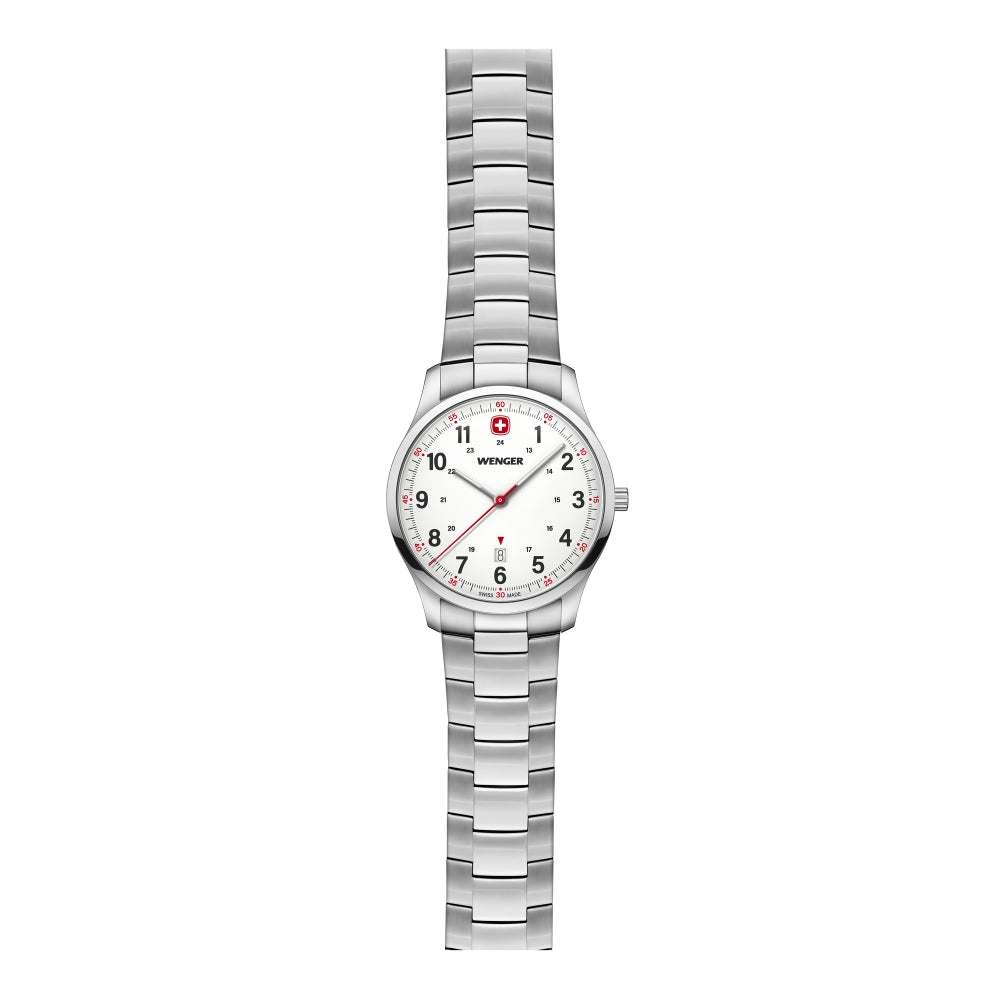 Wenger Men's Watch, Quartz Movement, White Dial - WNG-0075