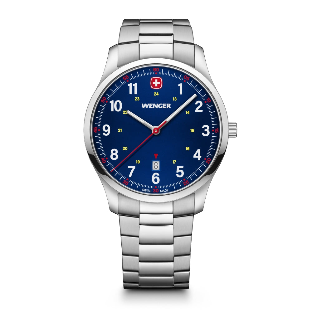 Wenger Men's Quartz Watch with Blue Dial - WNG-0076