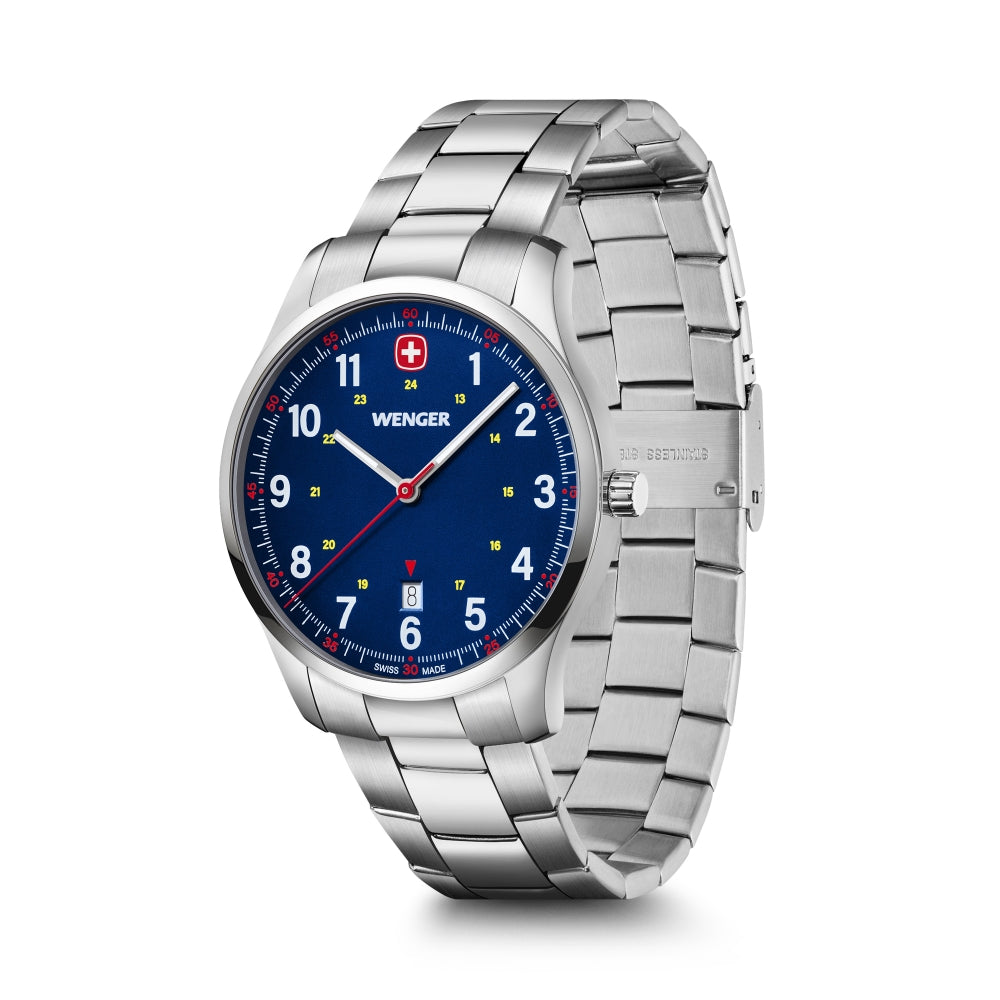 Wenger Men's Quartz Watch with Blue Dial - WNG-0076