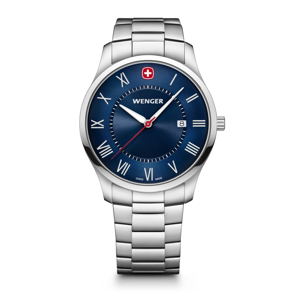 Wenger Men's Quartz Watch with Blue Dial - WNG-0078