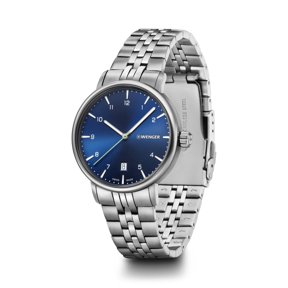 Wenger Men's Quartz Watch with Blue Dial - WNG-0086