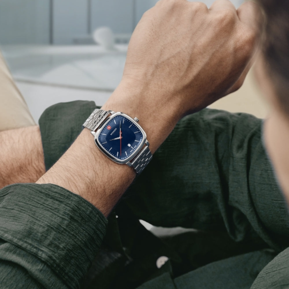 Wenger Men's Quartz Watch with Blue Dial - WNG-0096