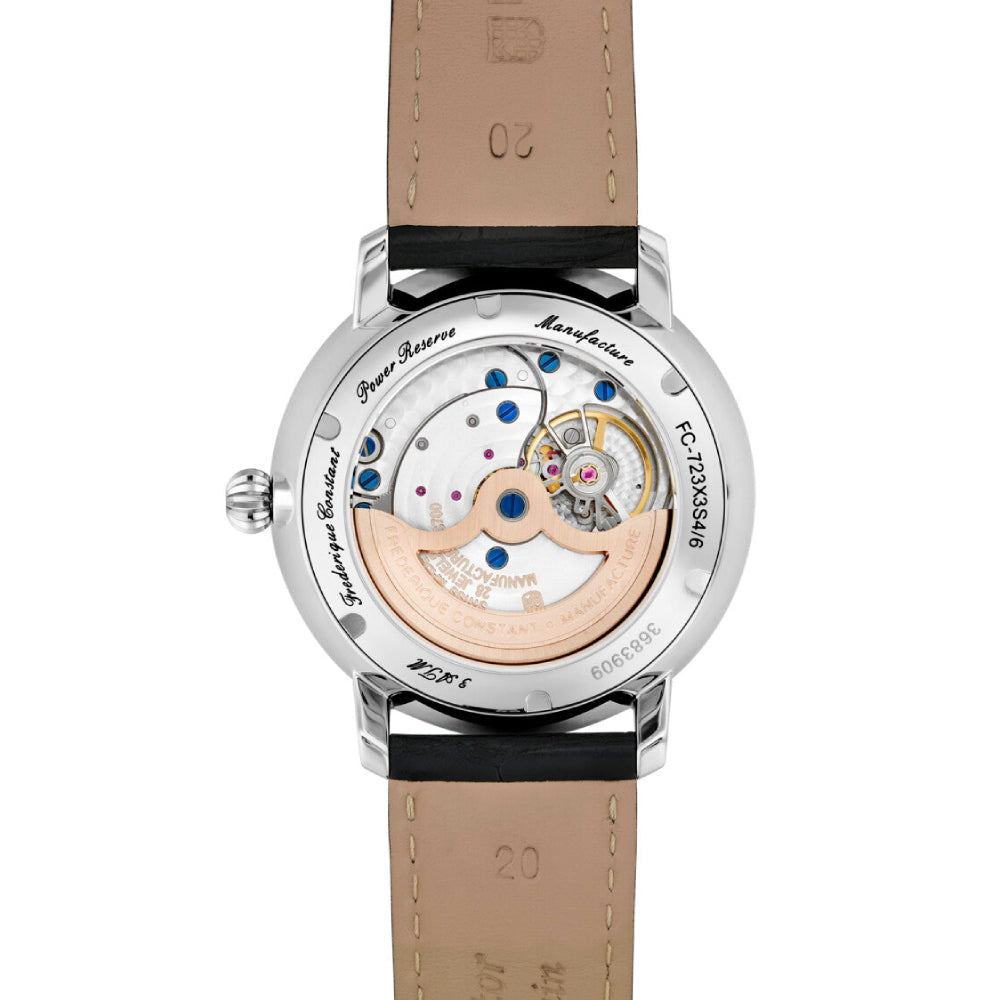 ساعة فريدريك كونستانت الرجالية بحركة أوتوماتيكية ولون مينا أبيض - FC-0144