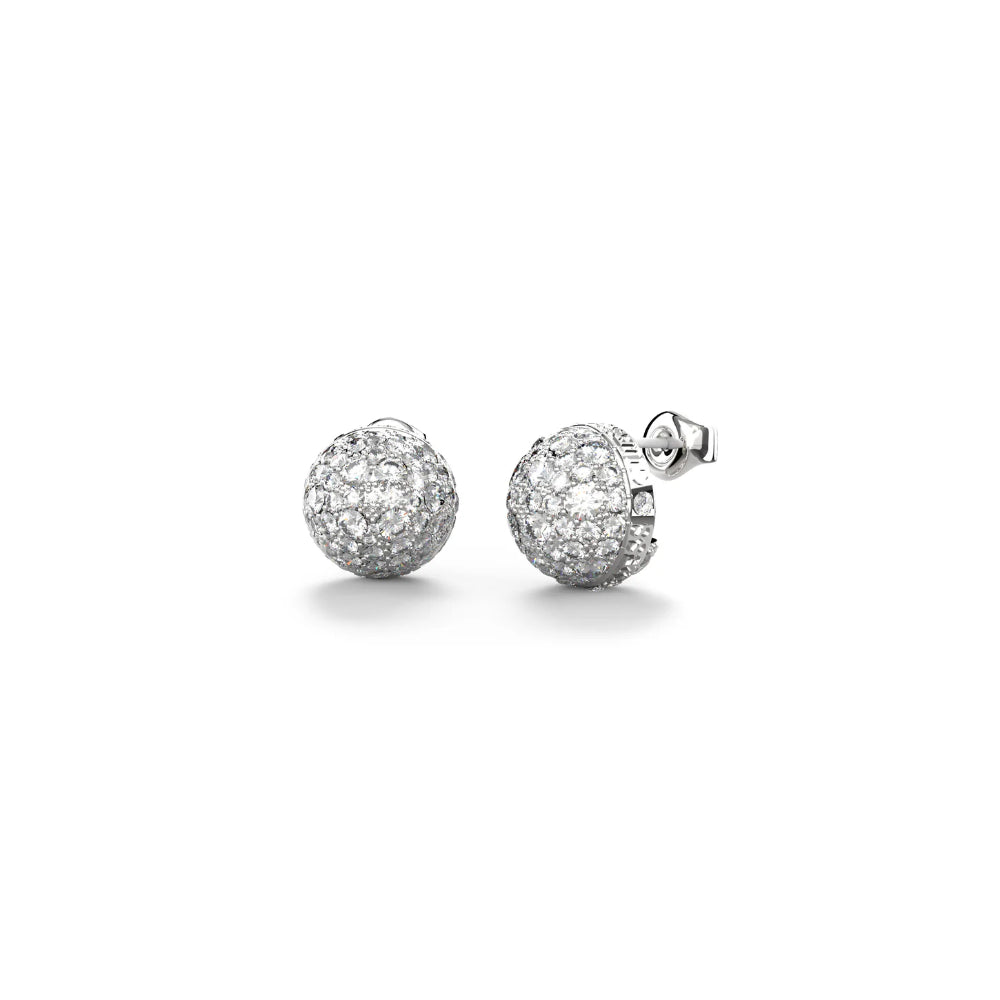 Guess Women's Rhodium-Tone Hoop Earrings - GWCER-0109(S)
