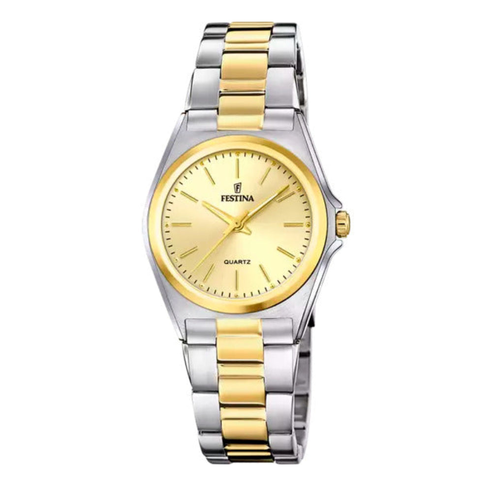 Festina Women's Quartz Watch Gold Dial - F20556/3