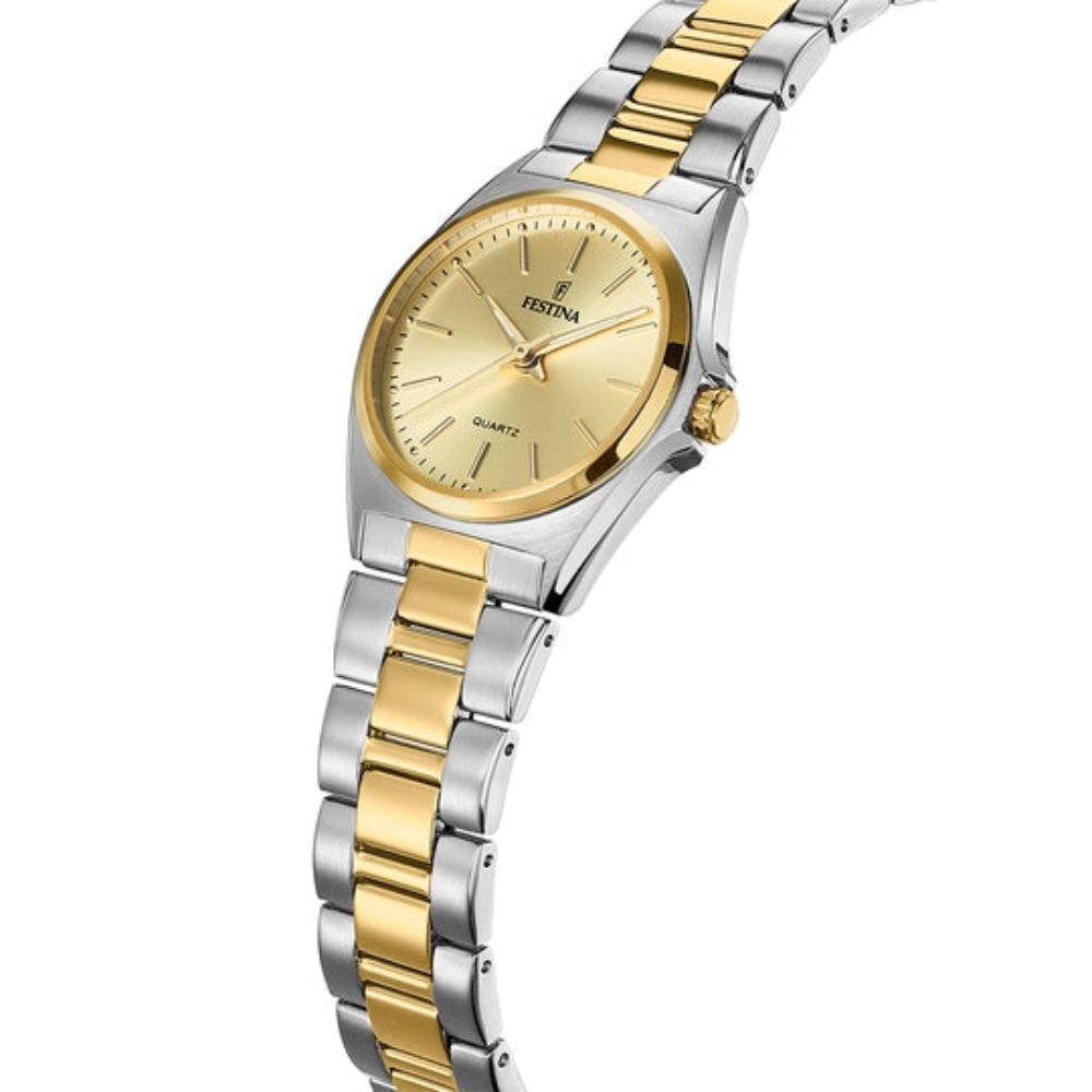 Festina Women's Quartz Watch Gold Dial - F20556/3