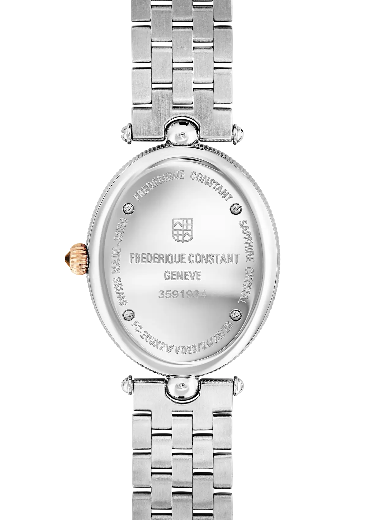 Frederique Constant Women's Classics Art Déco Silver Dial Mother-of-Pearl Watch - FC-0131 (8/D 0.01CT)
