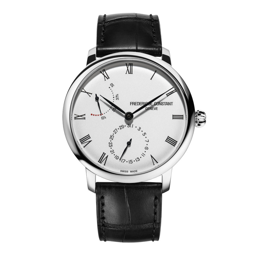 ساعة فريدريك كونستانت الرجالية بحركة أوتوماتيكية ولون مينا أبيض - FC-0144
