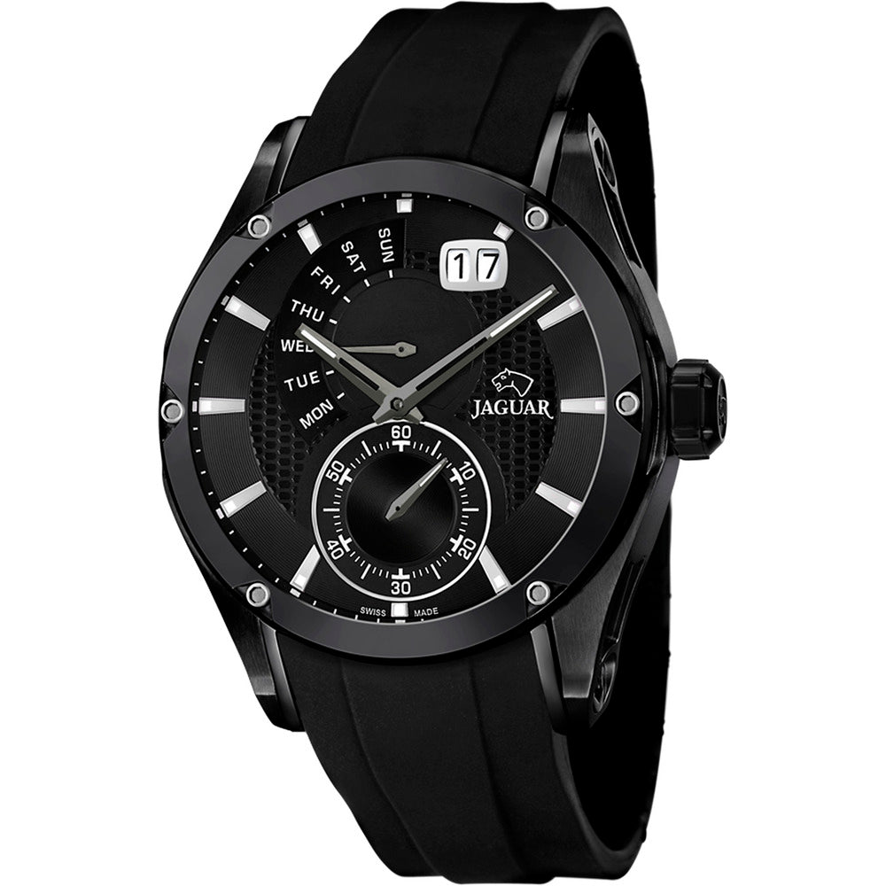 Men's watch, quartz movement, black dial J681/1