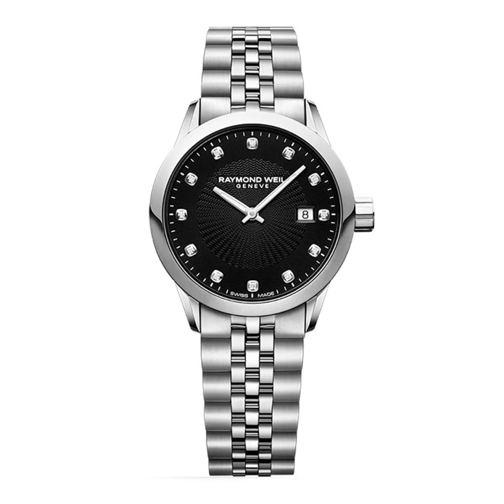 Raymond Weil Women's Quartz Black Dial Watch - RW-0138 (DMND/12)