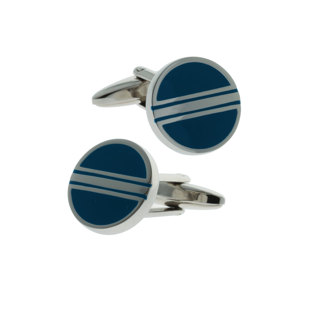 Blue and silver cufflinks from Murex - MURCF-0008