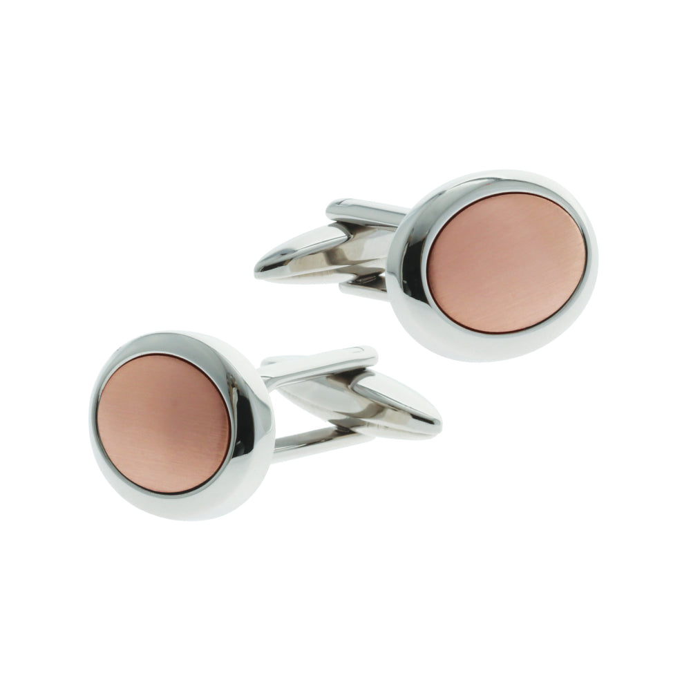 Pink and silver cufflinks from Murex - MURCF-0001