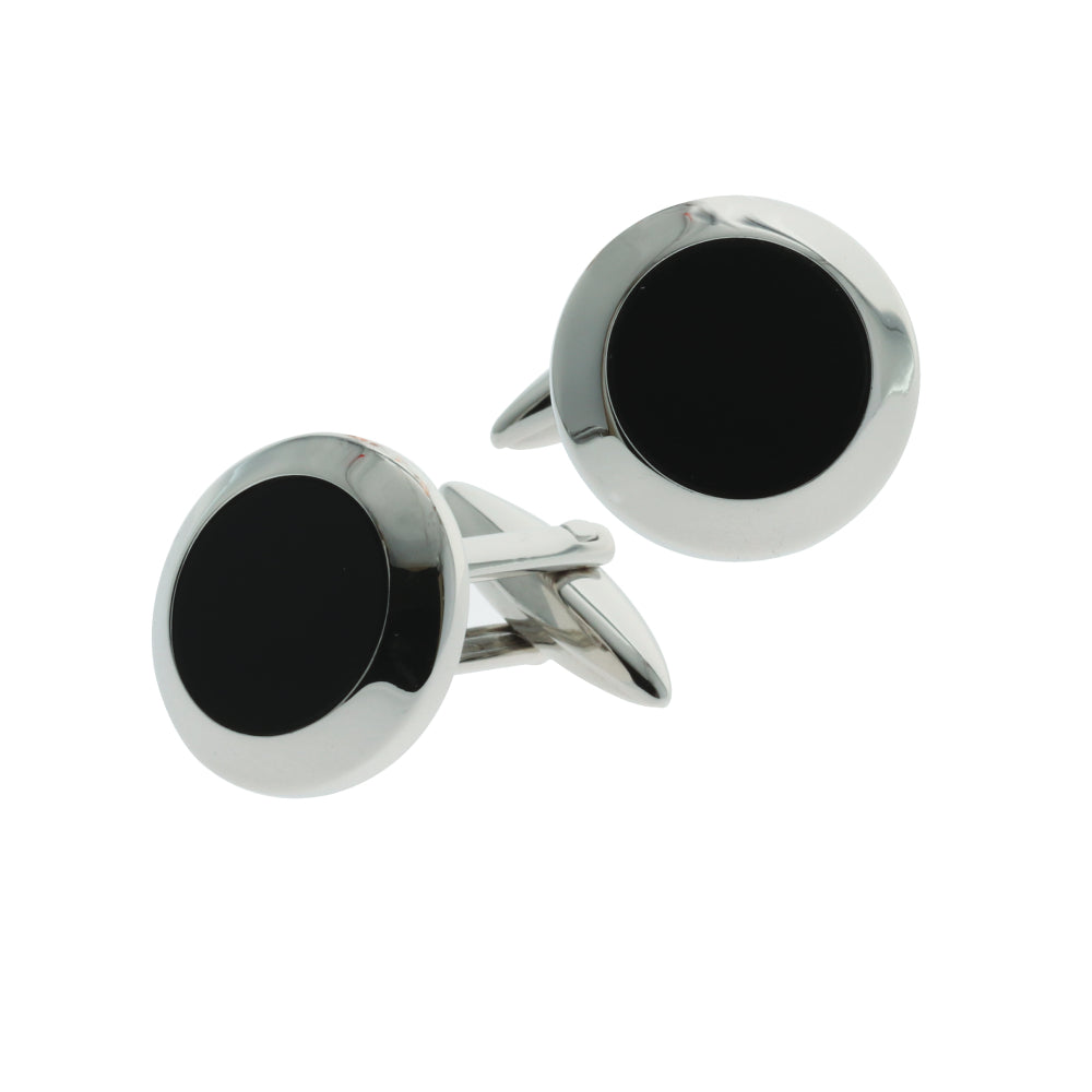Black and silver cufflinks from Murex - MURCF-0005