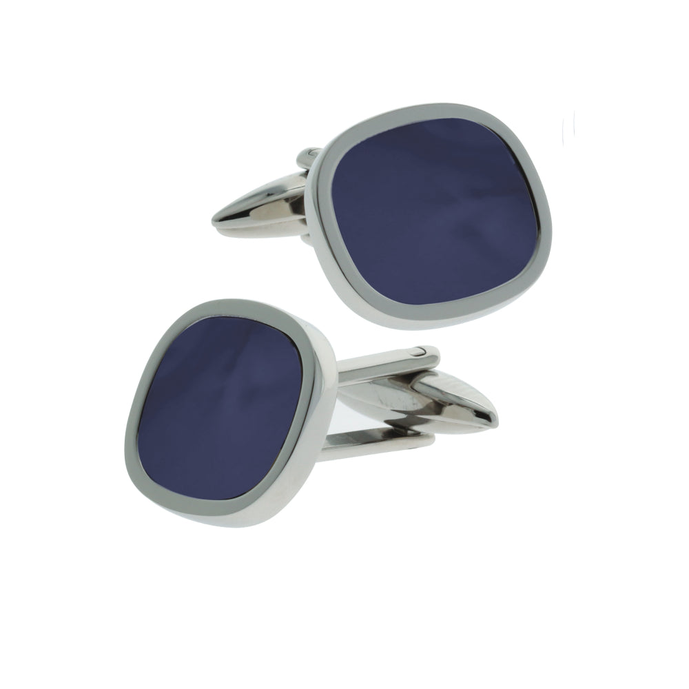Blue and silver cufflinks from Murex - MURCF-0022