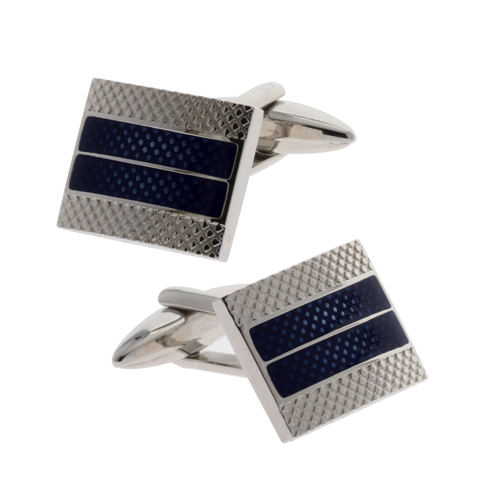 Blue and silver cufflinks from Optima - OPTCF-0028
