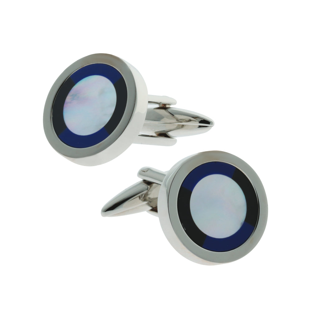 Blue and silver cufflinks from Optima - OPTCF-0014