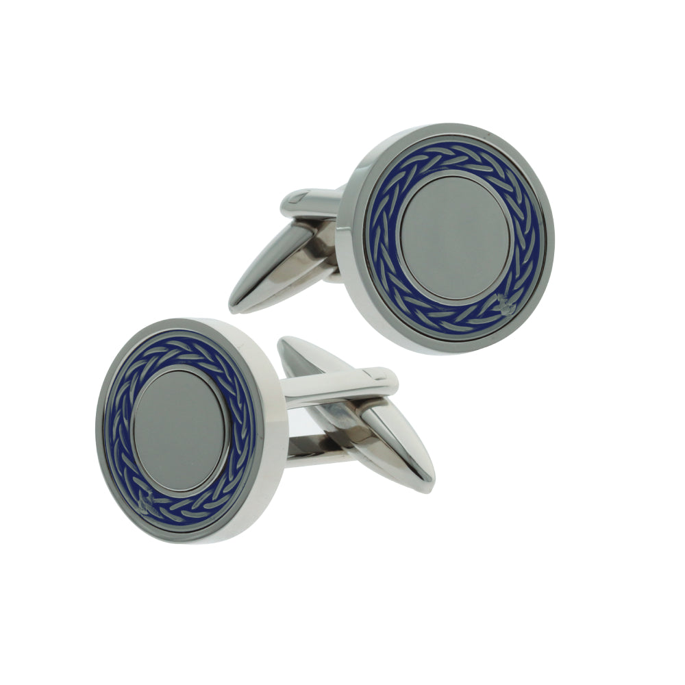 Blue and silver cufflinks from Optima - OPTCF-0024