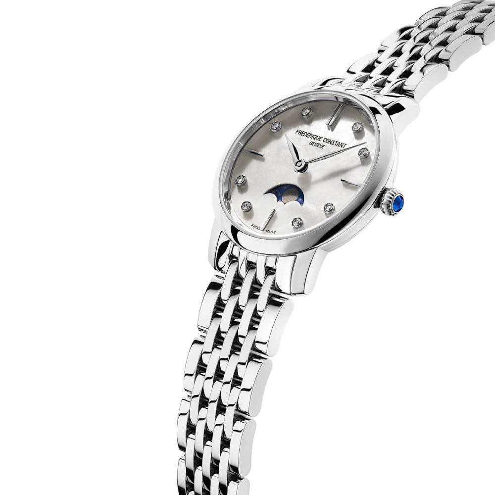 Frederique Constant Women's Quartz White Dial Watch - FC-0061(8/D 0.0376CT)