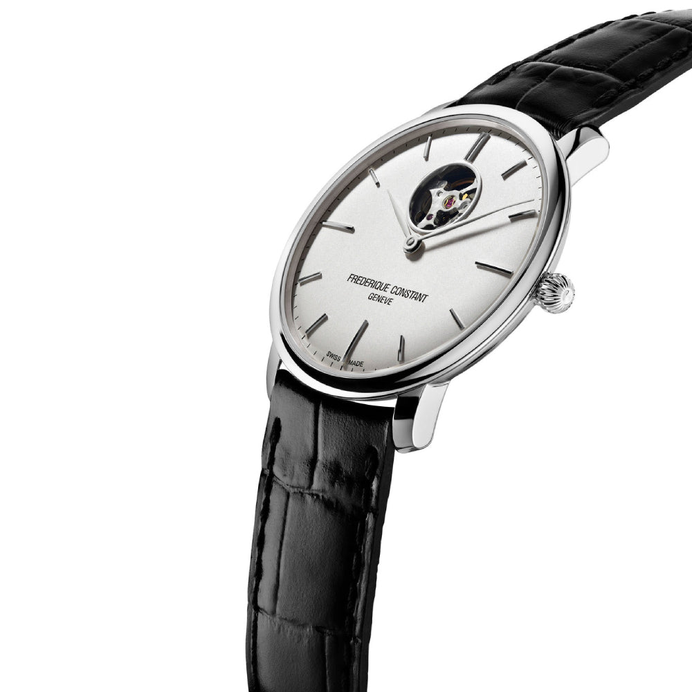 ساعة فريدريك كونستانت الرجالية بحركة أوتوماتيكية ولون مينا أبيض - FC-0044