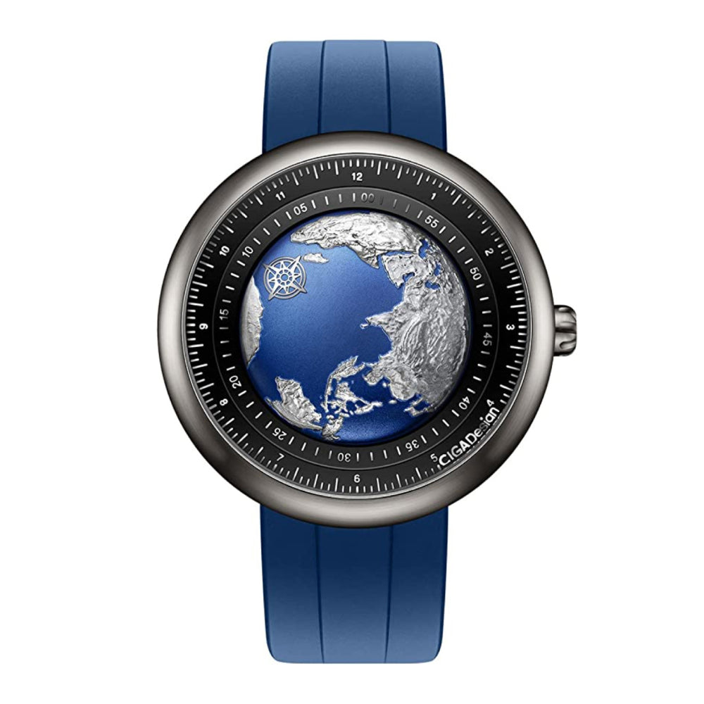 ساعة سيجا ديزاين الرجالية بحركة أوتوماتيكية ولون مينا أزرق - CIGA-0001