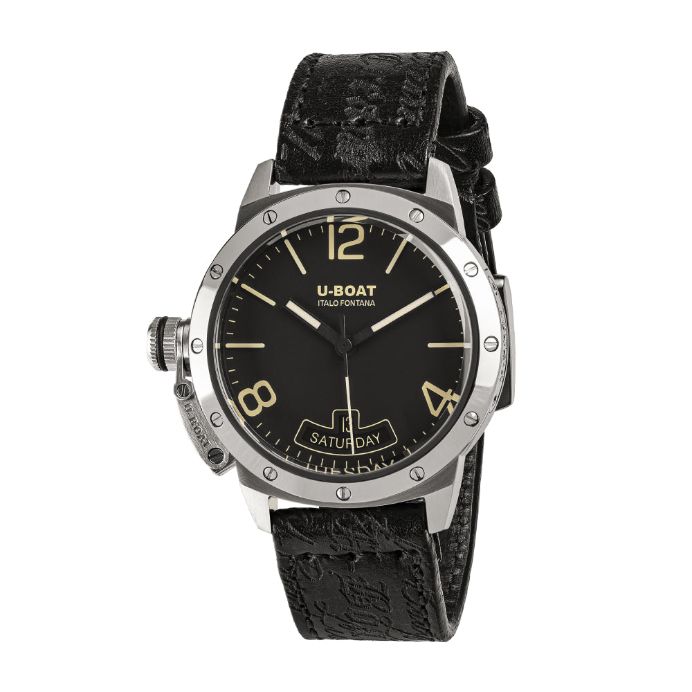 U-Boat Men's Watch with Automatic Movement and Black Dial - 8890